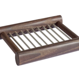 porte savon bois et inox